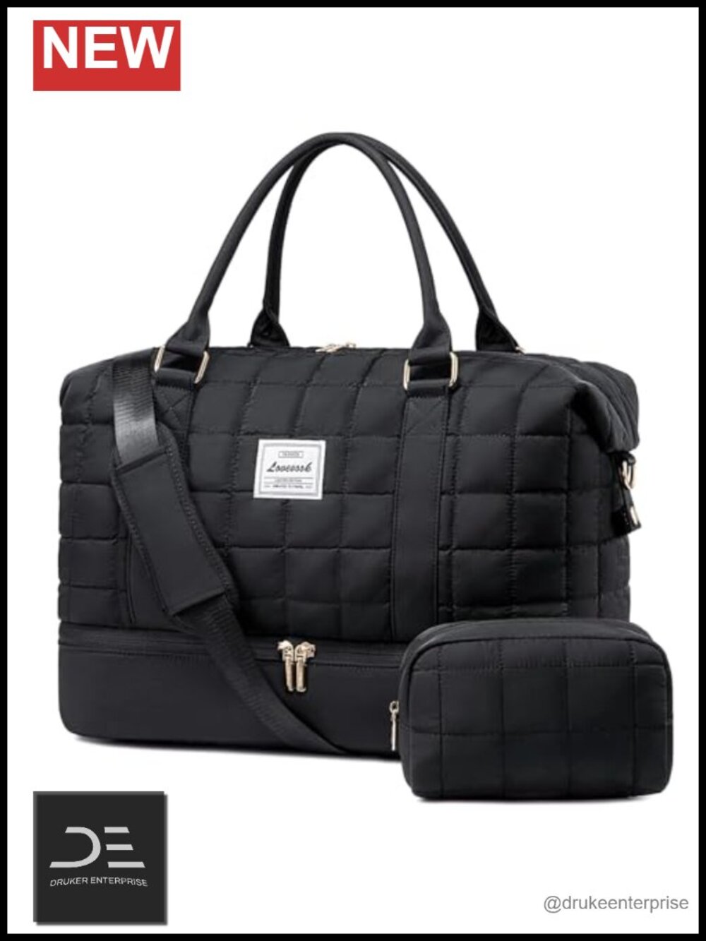 Large Duffle Bag for Travel, Puffer Weekend Tote, Carry On Duffel Bag for